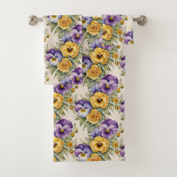 Pansies Modern Vintage Floral