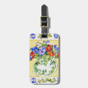 Pansies - nasturtiums 2013 luggage tag