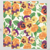 Pansies on off white (Front/Back)