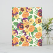 Pansies on off white (Standing Front)