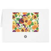 Pansies on off white (Back Horizontal)