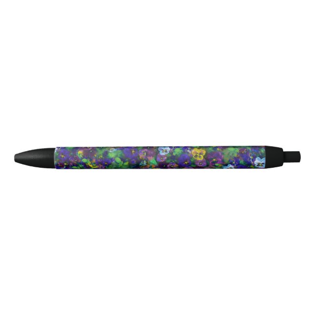 Pansies pen black ink [purple print edition] (Front)