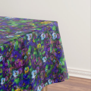 Pansies [purple] 60x104 Large cotton table cloth