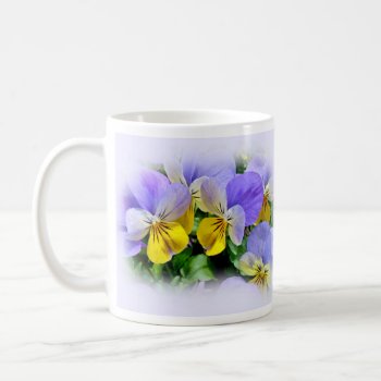 Pansies - Purple And Yellow Coffee Mug by CarolsCamera at Zazzle