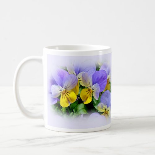 Pansies _ Purple and Yellow Coffee Mug