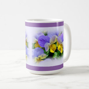 Pansies - Purple and Yellow Coffee Mug