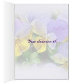 Pansies - Purple and Yellow - Congratulations (Inside (Right))