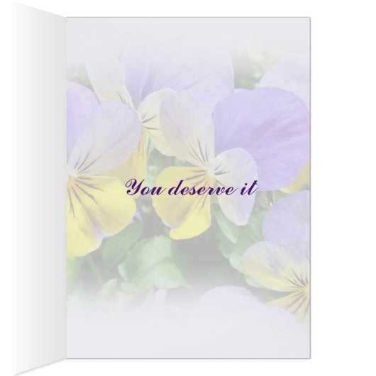 Pansies - Purple and Yellow - Congratulations (Inside (Right))