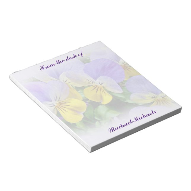 Pansies - Purple and Yellow Notepad (Angled)