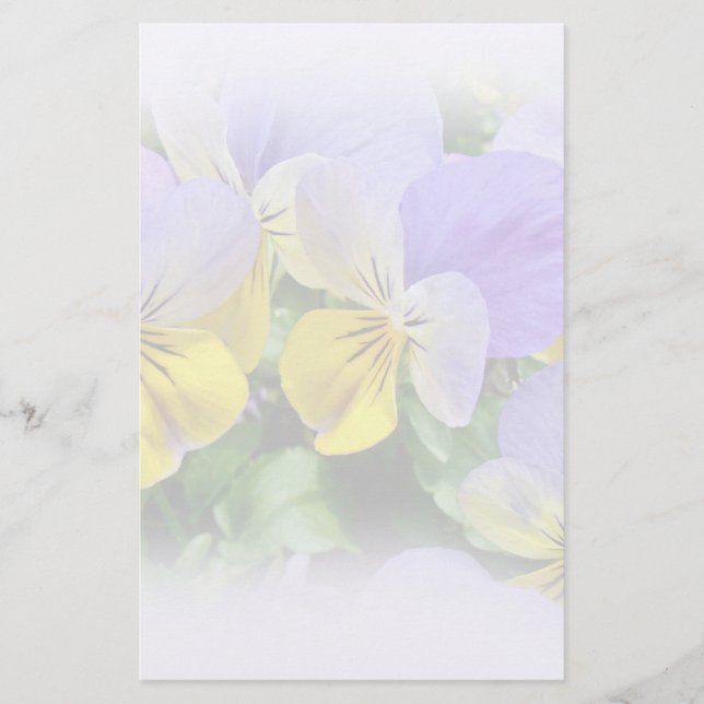 Pansies - Purple asnd Yellow Stationery (Front)
