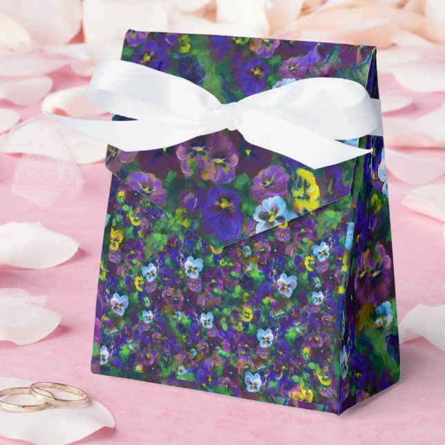 Pansies [purple] Special gift tent Favor Boxes (Wedding)
