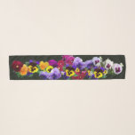 pansies scarf<br><div class="desc">Bring a breathe of spring into winter with this colorful pansy scarf. Change the background color.
Add your own photo or text</div>