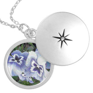 PANSIES SILVER PLATED NECKLACE
