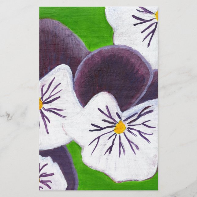 Pansies Stationery (Front)