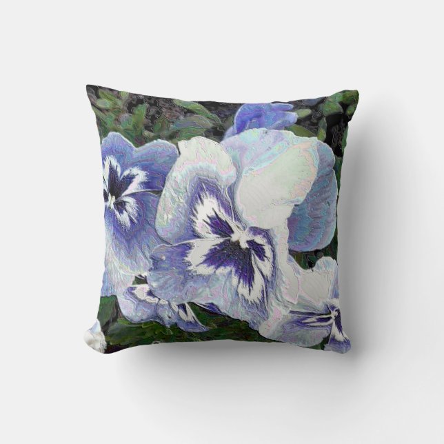 PANSIES THROW PILLOW (Front)