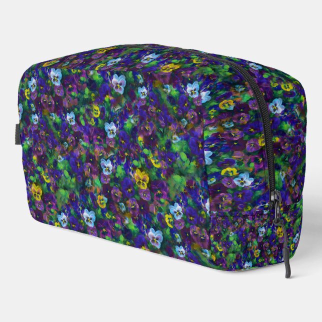 Pansies Toiletry bag [purple] (Right Corner)