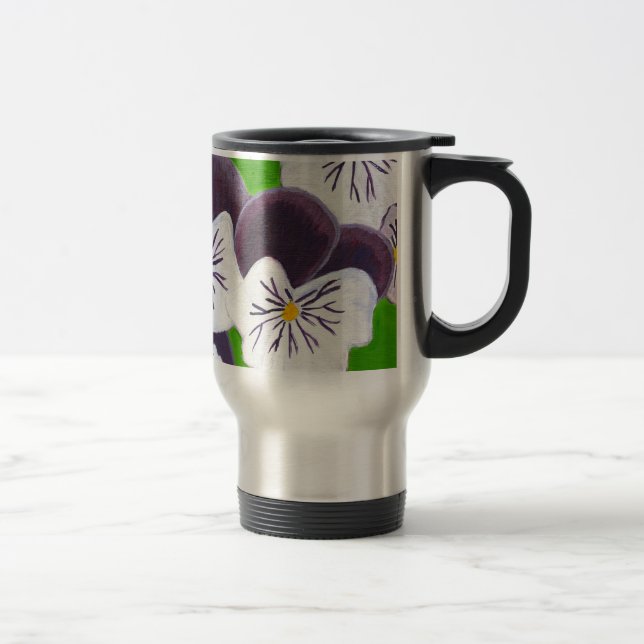 Pansies Travel Mug (Right)
