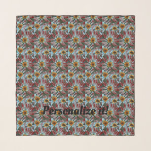Pansies up close in white and purple watch scarf