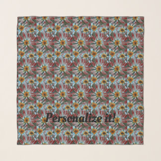 Pansies up close in white and purple watch scarf