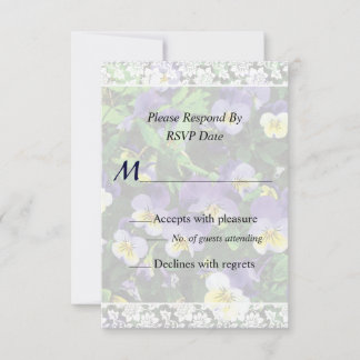 Pansies Wedding Invitation