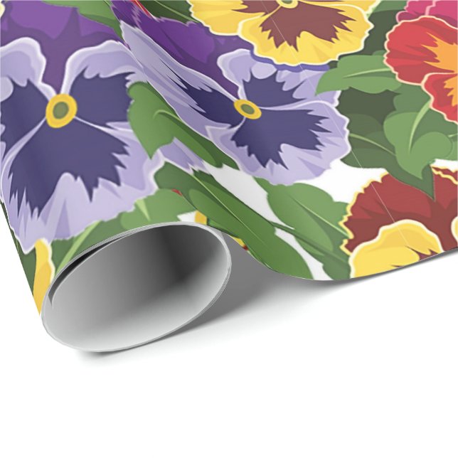 Pansies Wrapping Paper (Roll Corner)