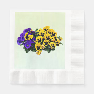 Pansies Yellow and Purple Napkins