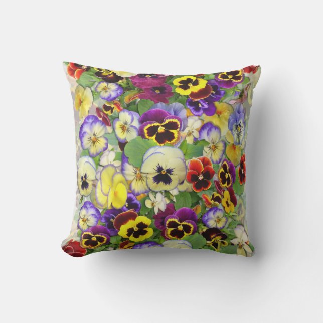 Pansiey Cascade Outdoor Pillow (Front)