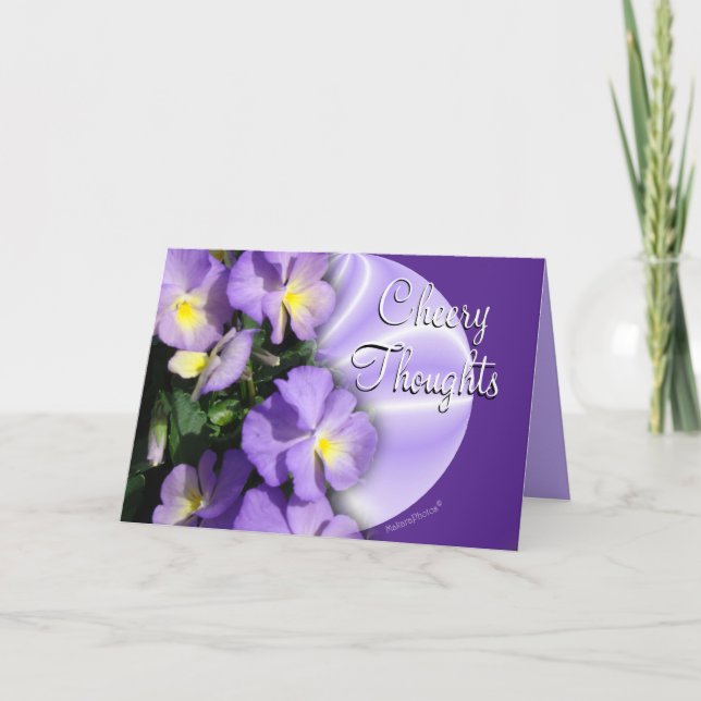 Pansy1023Card2-customize any occasion Card (Front)