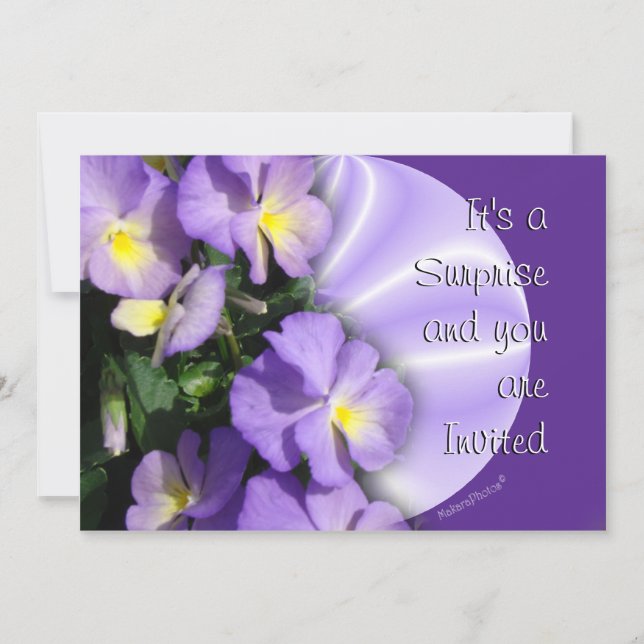 Pansy 1023 Invitation-customize any occasion Invitation (Front)