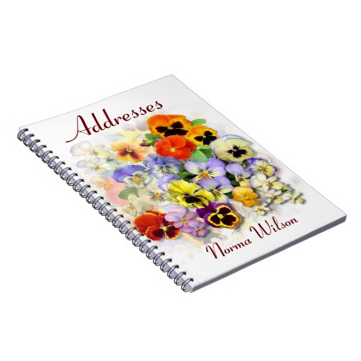 Pansy Address Notebook Zazzle