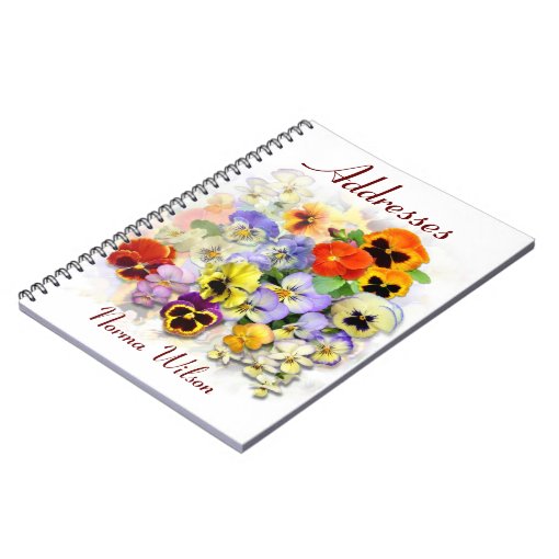 Pansy Address Notebook Zazzle