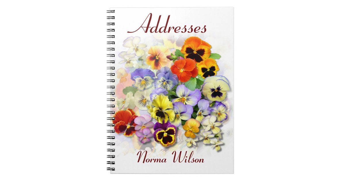 Pansy Address Notebook Zazzle