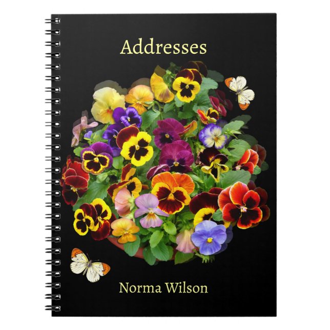 Pansy and Buterfly Address Book (Front)