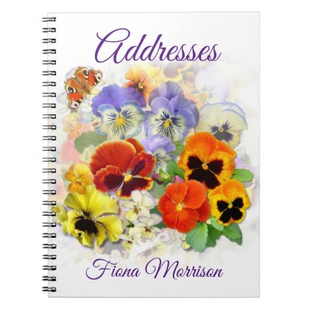 Pansy And Butterfly Address Book