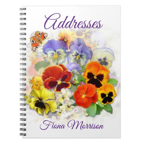 Pansy and Butterfly Address Book