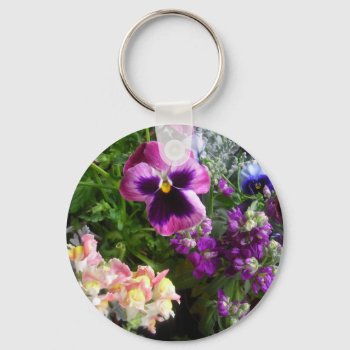 Pansy And Friends Keychain by minx267 at Zazzle