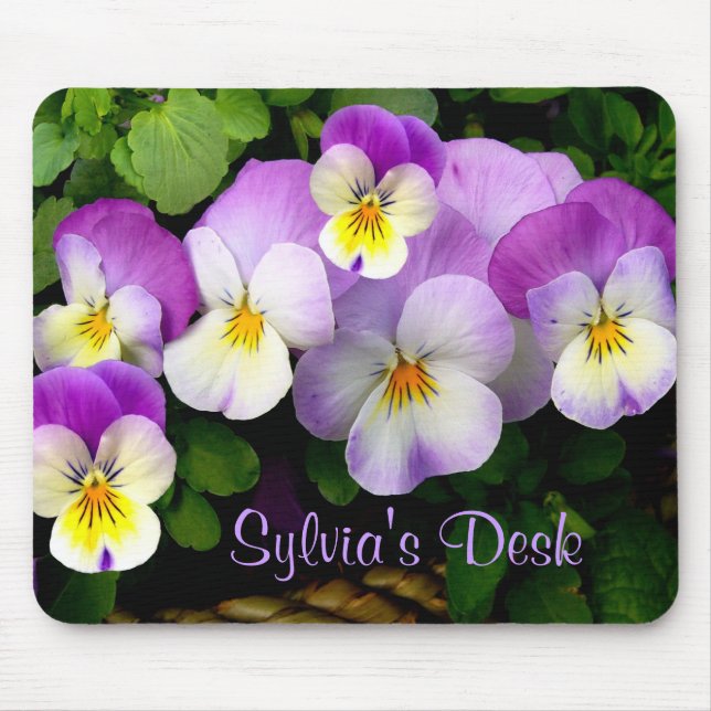 PANSY BASKET MOUSE PAD (Front)