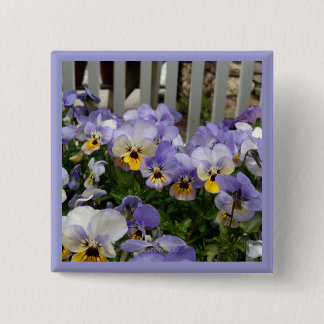 Pansy Blues Fence Button