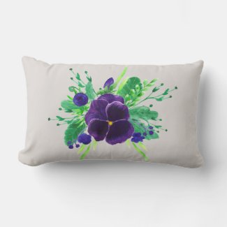Pansy Bouquet Custom Background Color