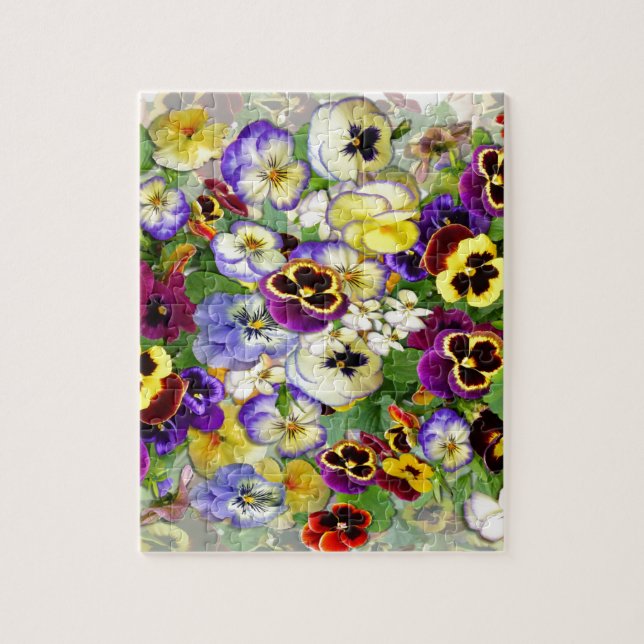 Pansy Cascade Jigsaw Puzzle (Vertical)
