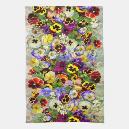 Pansy Cascade Kitchen Towel