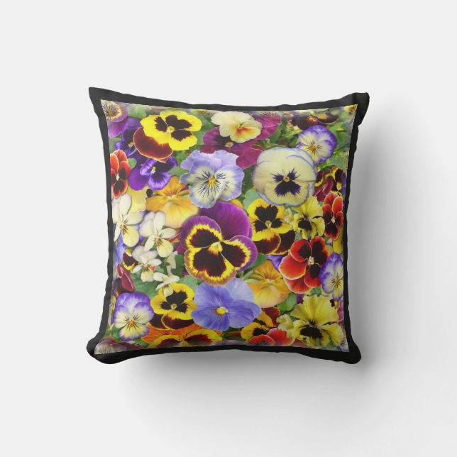 Pansy Cascade Outdoor Pillow (Front)