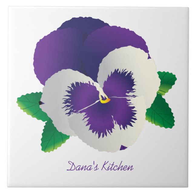 Pansy Ceramic Tile (Front)