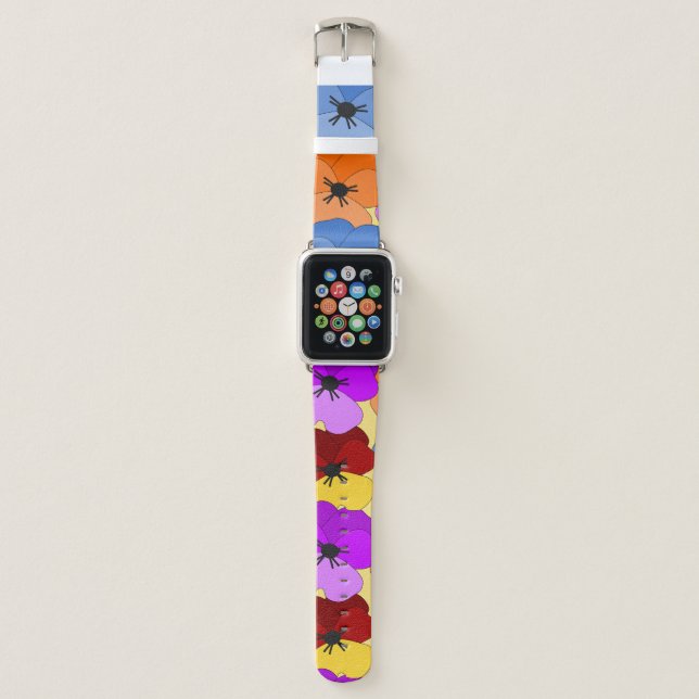Pansy Collage  Apple Watch Band (Front)