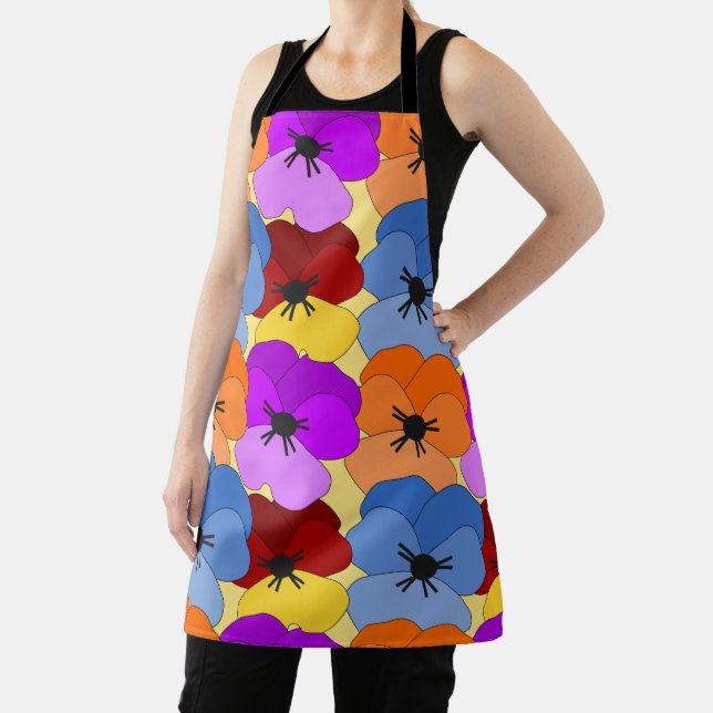 Pansy Collage  Apron (Insitu)