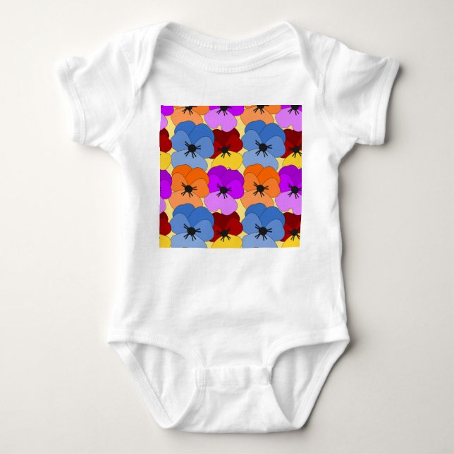 Pansy Collage  Baby Bodysuit (Front)