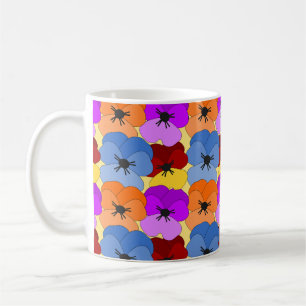 Pansy Collage Coffee Mug