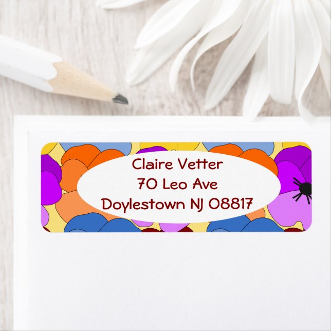 Pansy Collage  Label (Insitu)