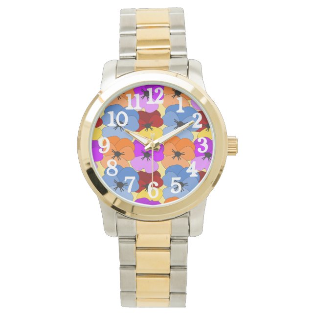 Pansy Collage  Watch (Front)