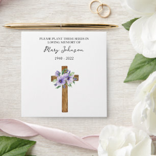 Pansy Cross Seed Packet Funeral Envelope